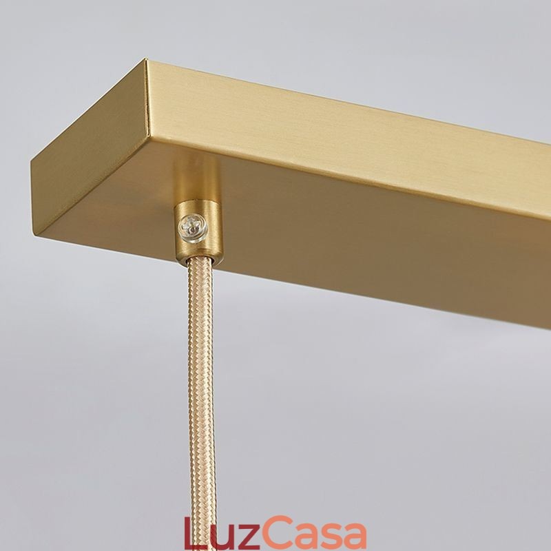 Luminária pendente de cobre simples e moderna com chifres