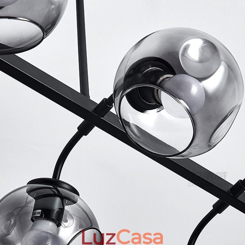Luminária pendente Magic Bean Globo de vidro Iluminação