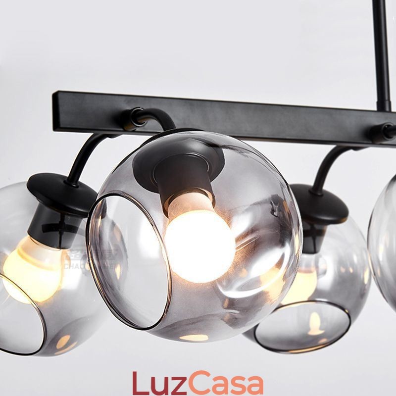 Luminária pendente Magic Bean Globo de vidro Iluminação