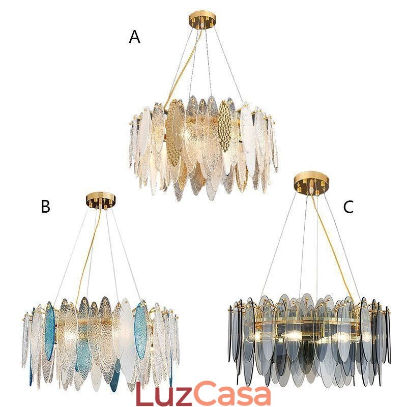 Luminária pendente contemporânea e elegante de vidro