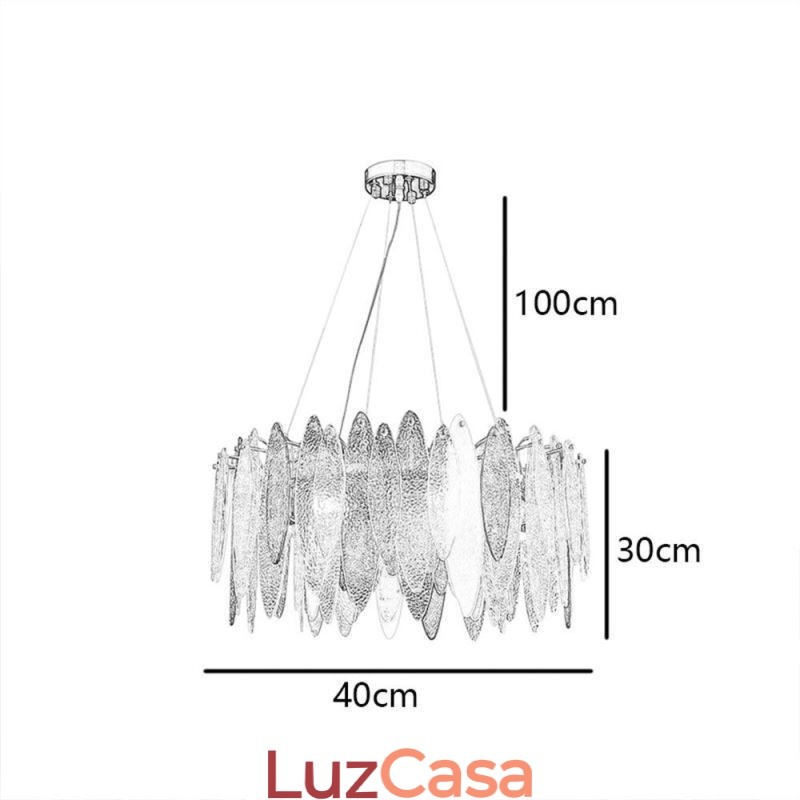 Luminária pendente contemporânea e elegante de vidro