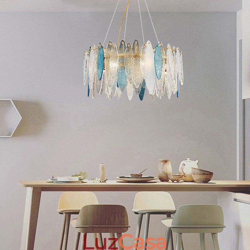 Luminária pendente contemporânea e elegante de vidro