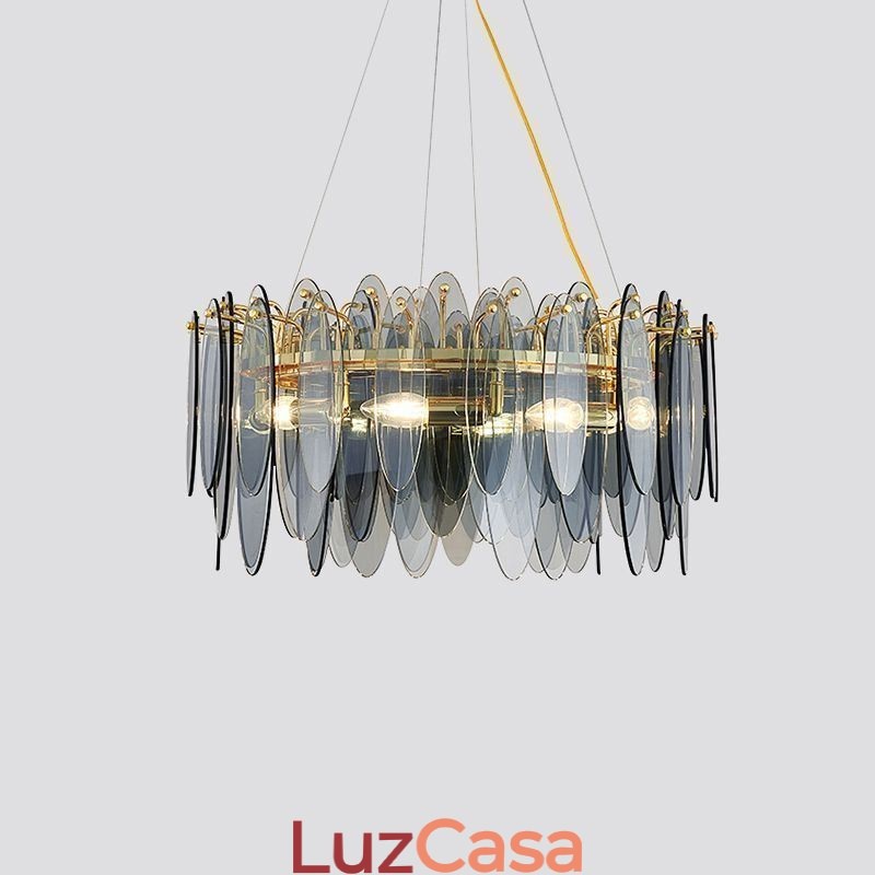 Luminária pendente contemporânea e elegante de vidro
