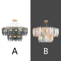 Moderno redondo vidro pingente luz elegante lustre de vidro