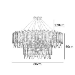 Moderno redondo vidro pingente luz elegante lustre de vidro