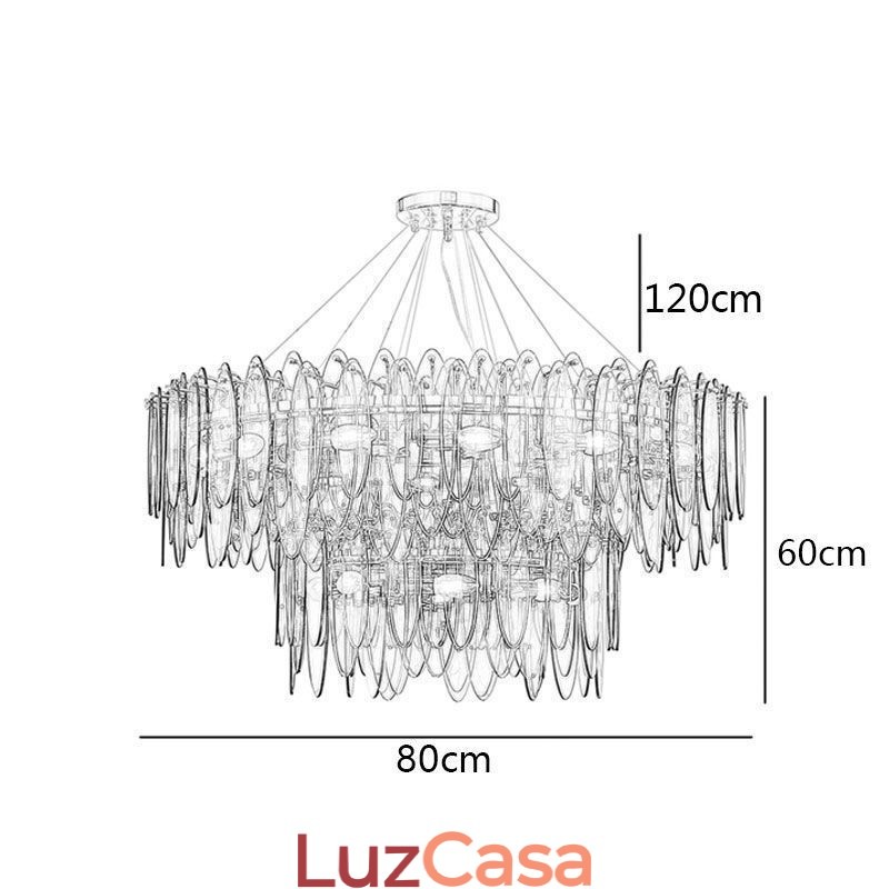 Moderno redondo vidro pingente luz elegante lustre de vidro