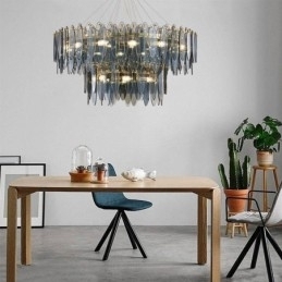 Moderno redondo vidro pingente luz elegante lustre de vidro