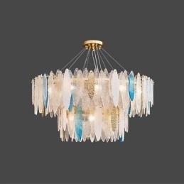 Moderno redondo vidro pingente luz elegante lustre de vidro