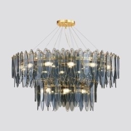 Moderno redondo vidro pingente luz elegante lustre de vidro