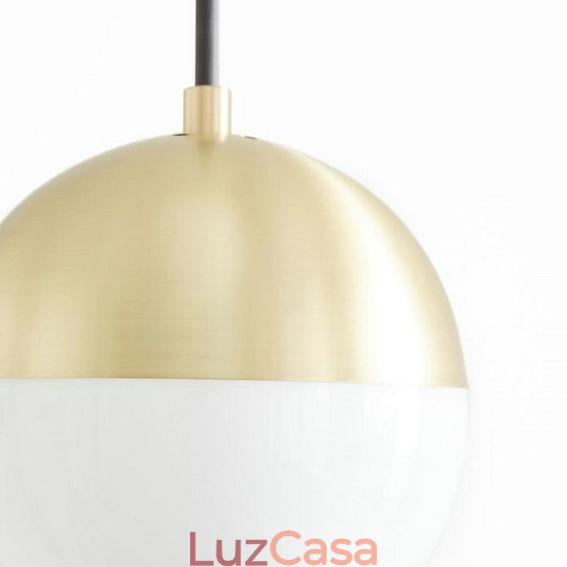 Ideias modernas de luminária pendente de bola de vidro para ilha