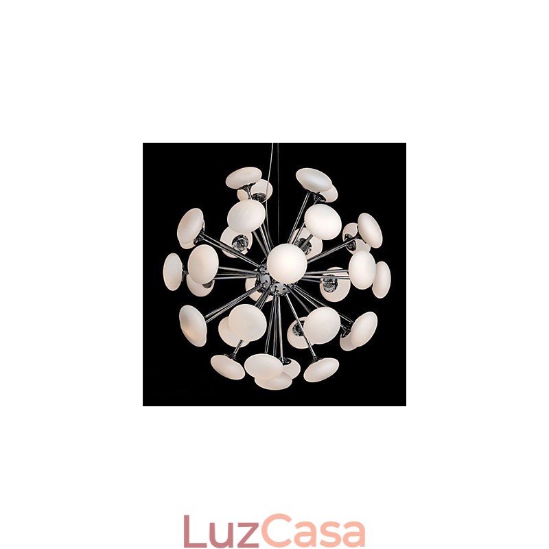 ModernYestaurant Lâmpada Simples Circular Vidro Arte Pendente Lâmpada Estilo Europeu