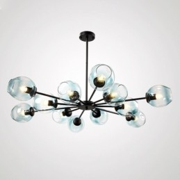 Luminária pendente nórdica de vidro em forma de feijão mágico, luminária de lustre