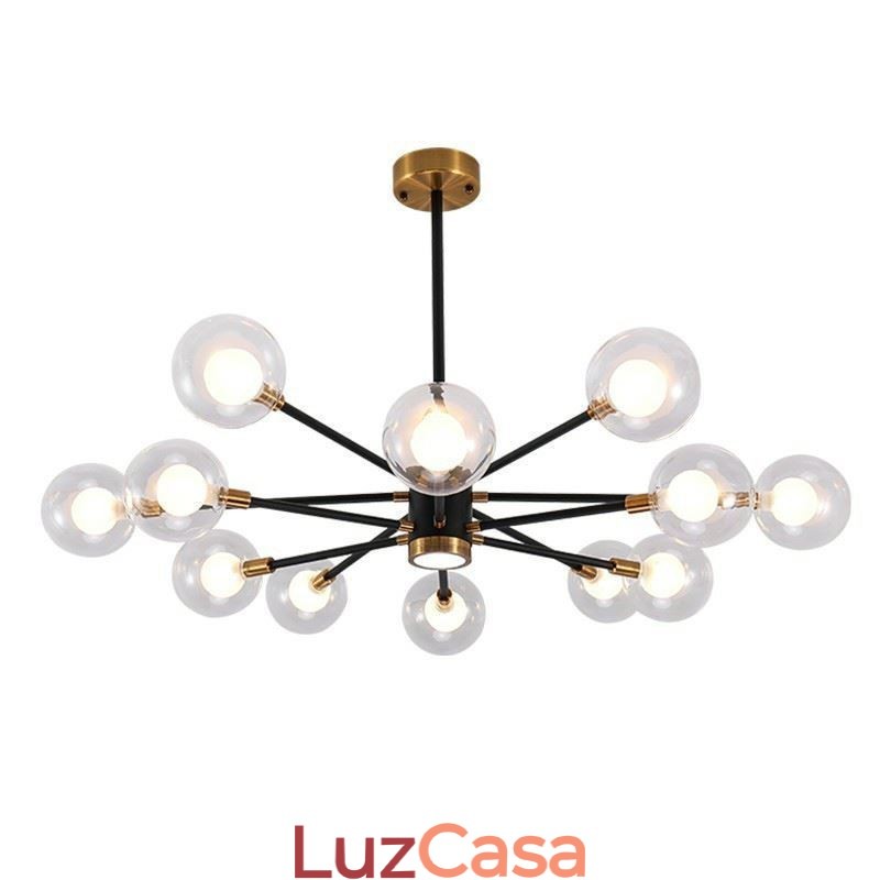 Luminária pendente de vidro nórdico, luminária redonda branca leitosa, iluminação de lustre