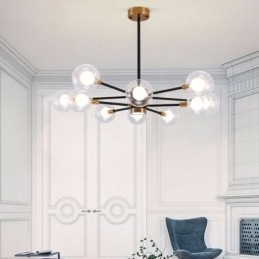 Luminária pendente de vidro nórdico, luminária redonda branca leitosa, iluminação de lustre
