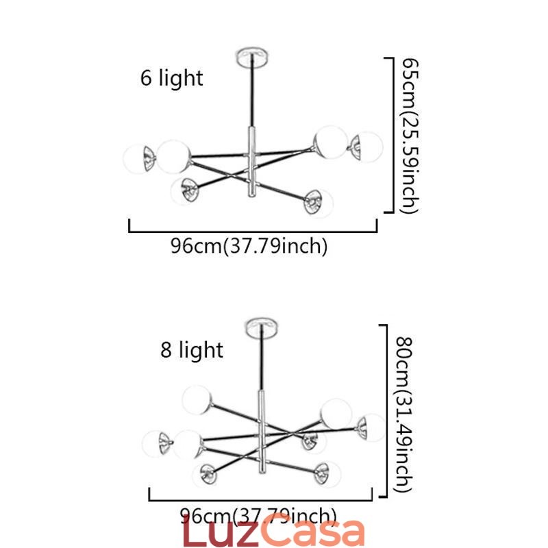 Luminária pendente nórdica de vidro em forma de feijão mágico, lustre de iluminação