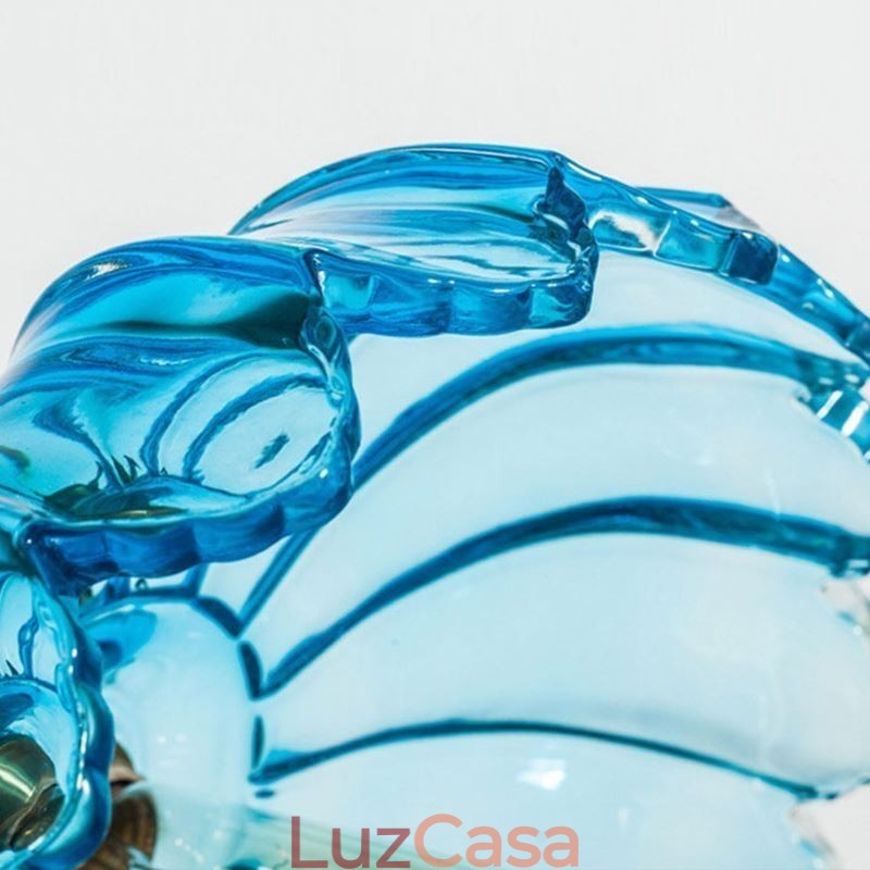 Luminária pendente de vidro retrô moderna com abajur de flores e interruptor giratório