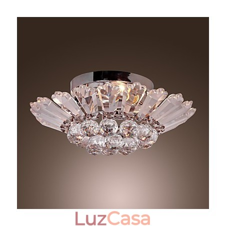 Moderno Semi Flush Mount em Crystal Feature Moderno Semi Flush Mount em Crystal Feature
