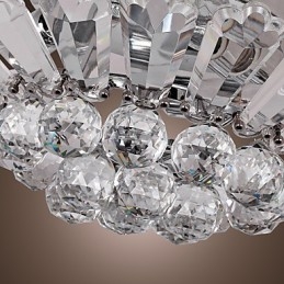 Moderno Semi Flush Mount em Crystal Feature