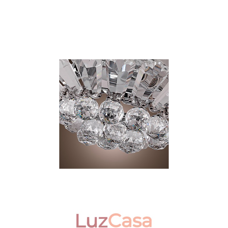 Moderno Semi Flush Mount em Crystal Feature