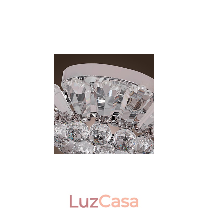 Moderno Semi Flush Mount em Crystal Feature