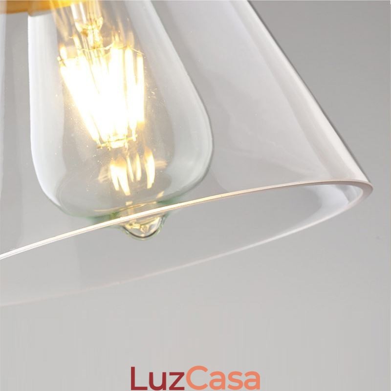 Nordic Retro Pendant Light Glass Shade Home Lighting Suporte de latão Lâmpada de luz
