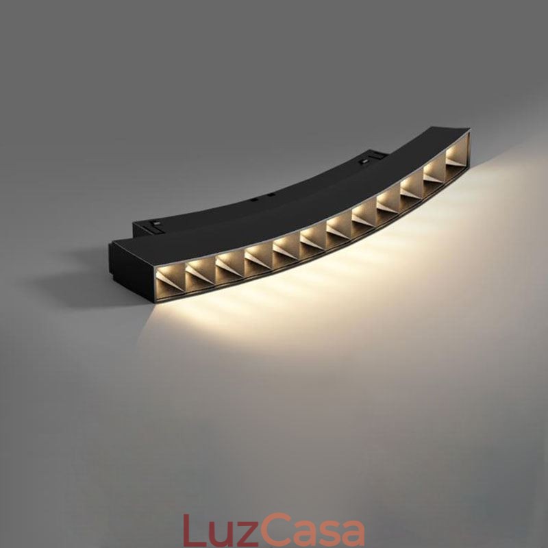 Luminária de trilho circular magnética embutida 150 cm