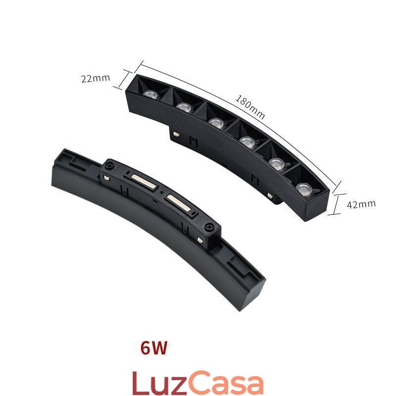 Sistema de iluminação de trilho circular Luminária de trilho embutida magnética 120 cm