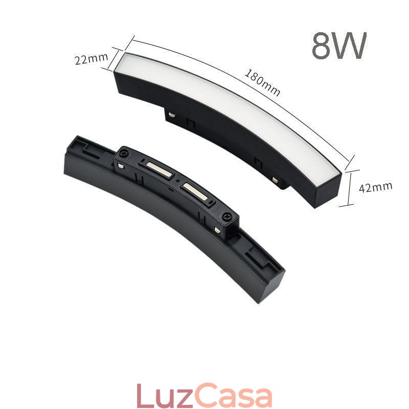Luminária de trilho circular magnética embutida, 120 cm