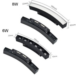 Luz de trilho circular holofote magnético embutido luz decorativa 100cm