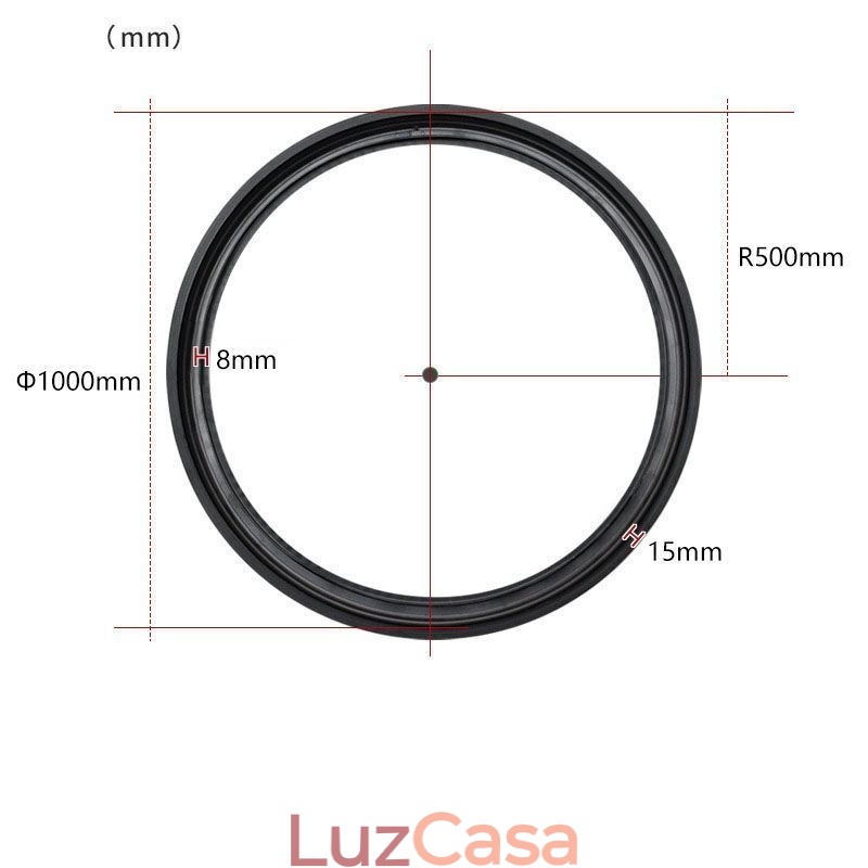 Luz de trilho circular holofote magnético embutido luz decorativa 100cm