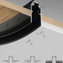Luz de trilho circular holofote magnético embutido luz decorativa 100cm