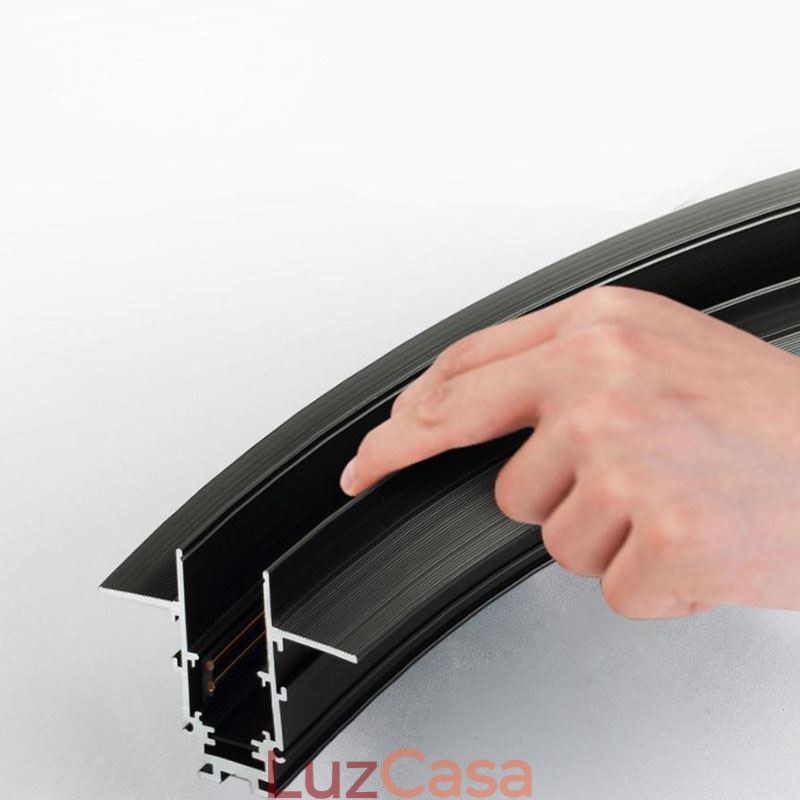 Luz de trilho circular holofote magnético embutido luz decorativa 100cm