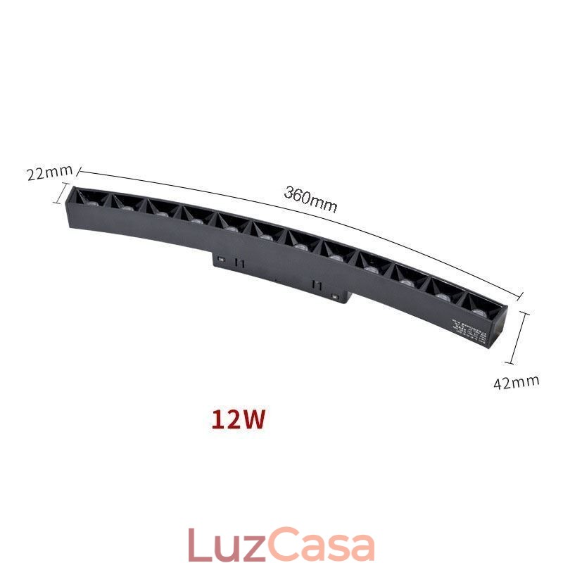 Luminária Circular Magnética de Trilho Rebaixada Spotlight Luz Decorativa 80cm