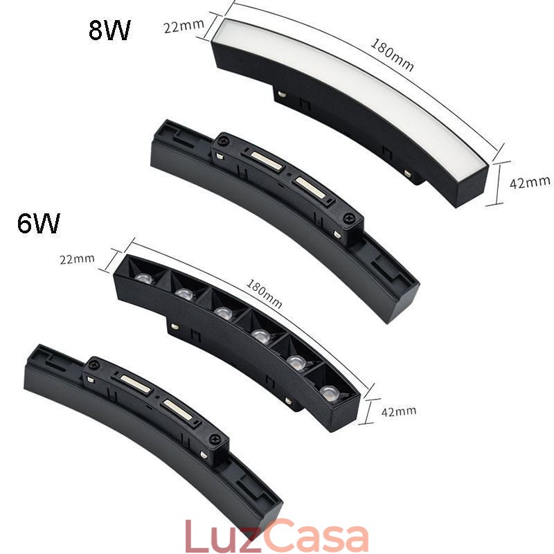 Luminária Circular de Trilho Magnética Recesso Spotlight Luz Decorativa 60cm