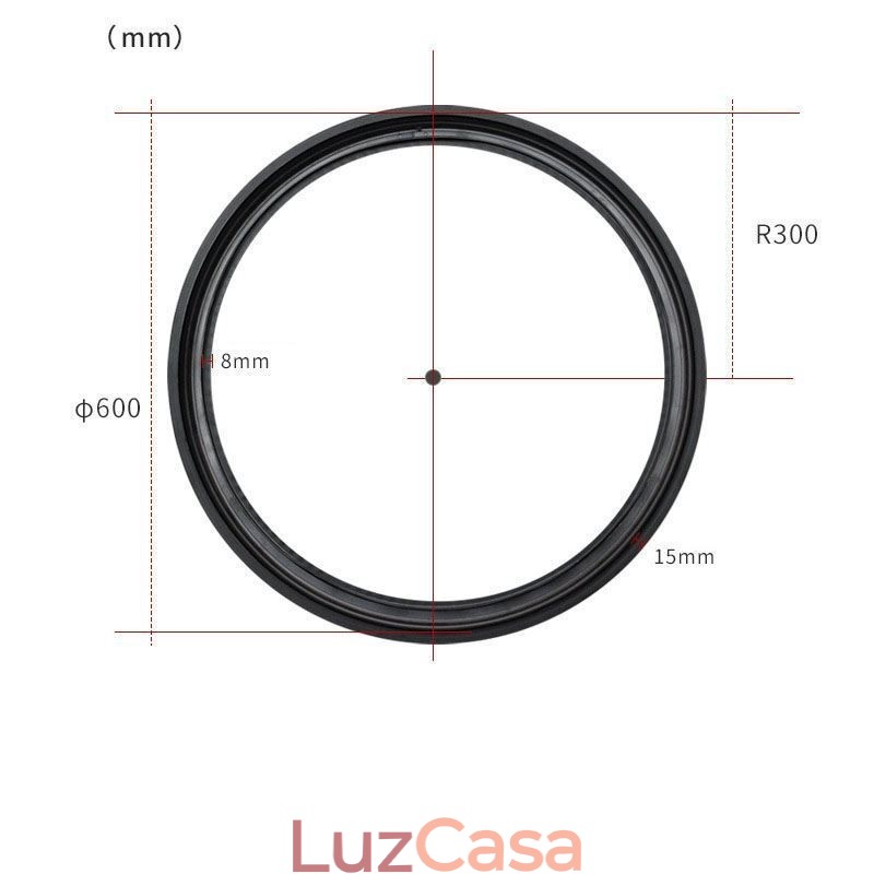 Luminária Circular de Trilho Magnética Recesso Spotlight Luz Decorativa 60cm