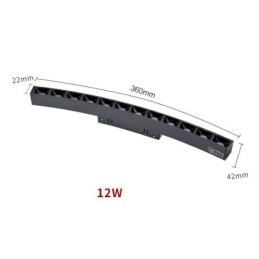Luminária Circular de Trilho Magnética Recesso Spotlight Luz Decorativa 60cm