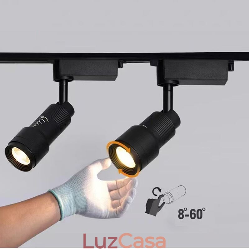 Track Spotlight Iluminação de realce com foco livre