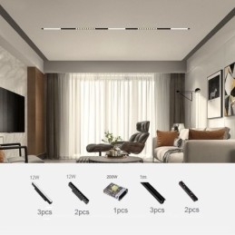 Luminária de trilho magnético embutida Spotlight Luz decorativa 3M 36V