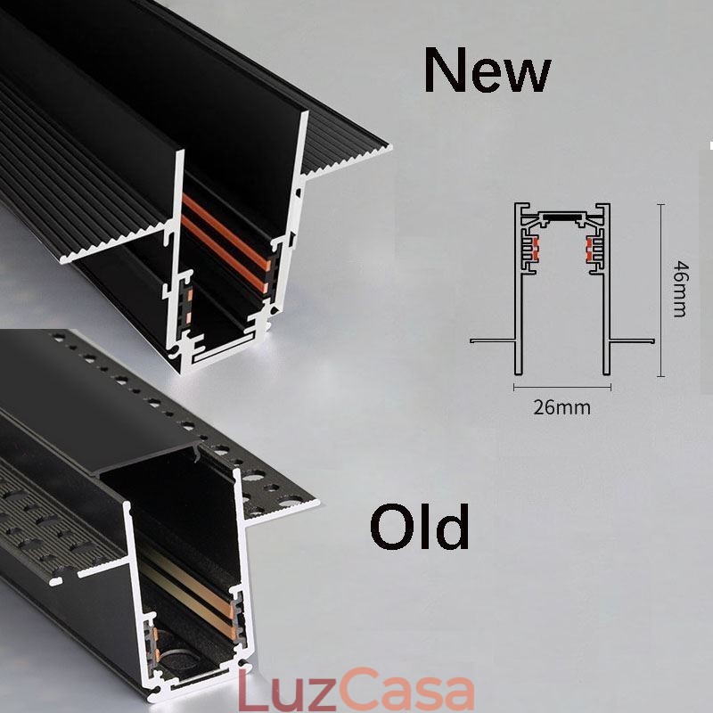 Luminária de trilho magnético embutida Spotlight Luz decorativa 3M 36V