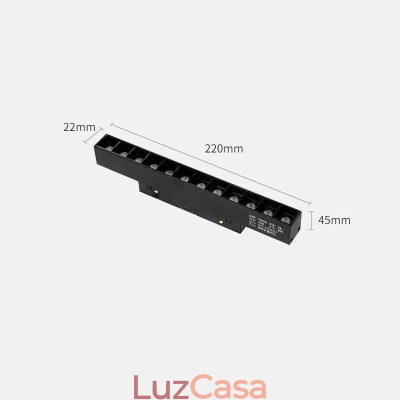 Luminária de trilho magnético embutida Spotlight Luz decorativa 3M 36V
