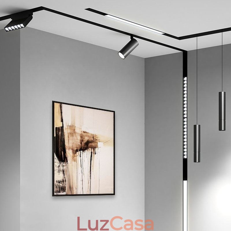 Luminária pendente de trilho Luminária pendente magnética embutida Spotlight 36V