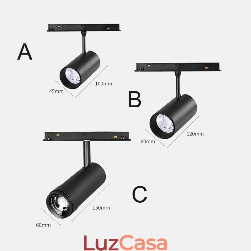 Holofote de Trilho Magnético Holofote Rebaixado Holofote