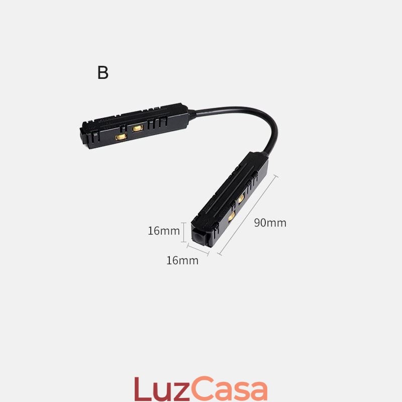 Acessórios de iluminação de trilho magnético Conexão de canto de trilho de trilho embutido