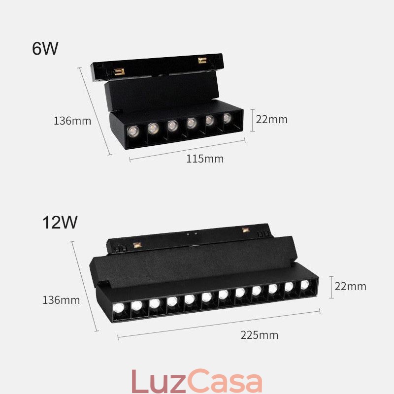 Holofote de grade de trilho embutido Holofote de faixa de trilho Holofote de grade dobrável magnética 36V