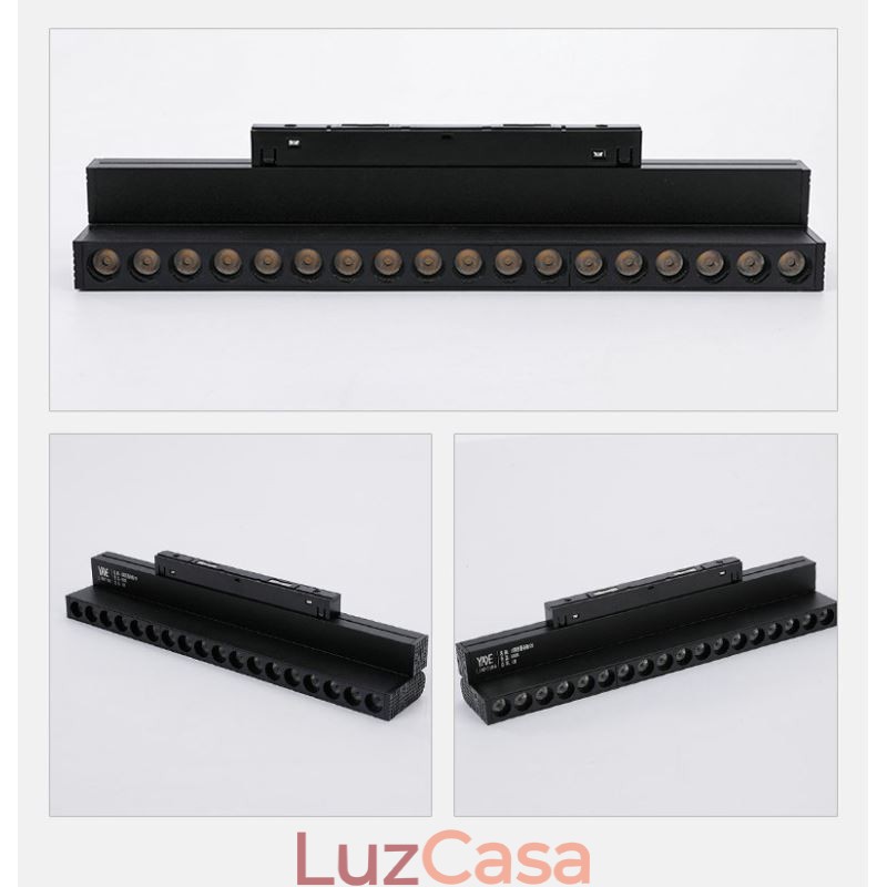 Holofote de grade de trilho embutido Holofote de faixa de trilho Holofote de grade dobrável magnética 36V