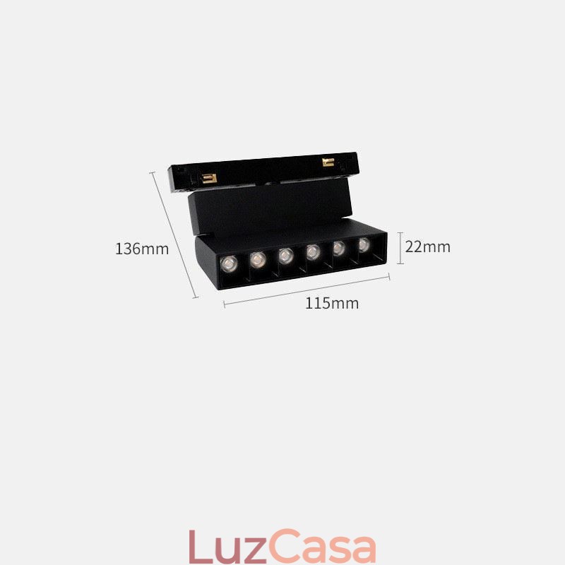 Holofote de grade de trilho embutido Holofote de faixa de trilho Holofote de grade dobrável magnética 36V