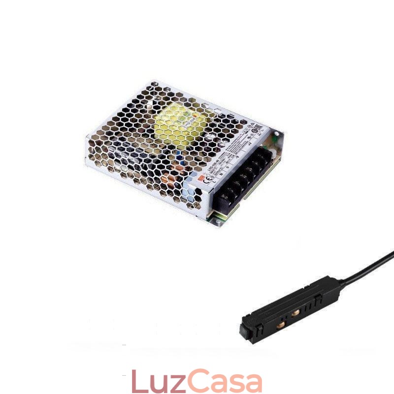 Driver de luz de trilho 200 W 36 V Fonte de alimentação do driver com um conector de alimentação de trilho magnético