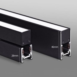 Trilhos de iluminação de trilhos embutidos Perfil de superfície de trilho de alumínio magnético Faixa de luz de trilho ultrafina 100 cm
