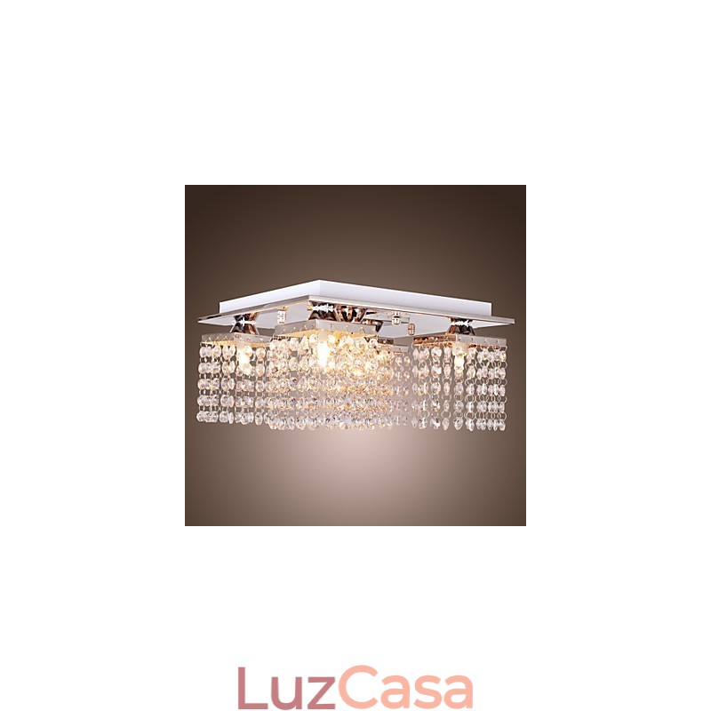 Luminária de Teto Cristal Moderna 5 Luzes