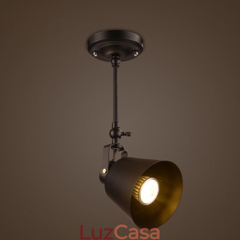 Luminária de teto rústica de ferro estilo country vintage